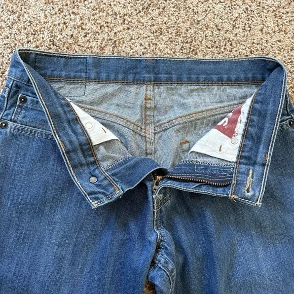 Levi's 514 Slim Straight Jeans Men 31x30 Medium Wash Cotton Zip Fly Pockets - Picture 6 of 16